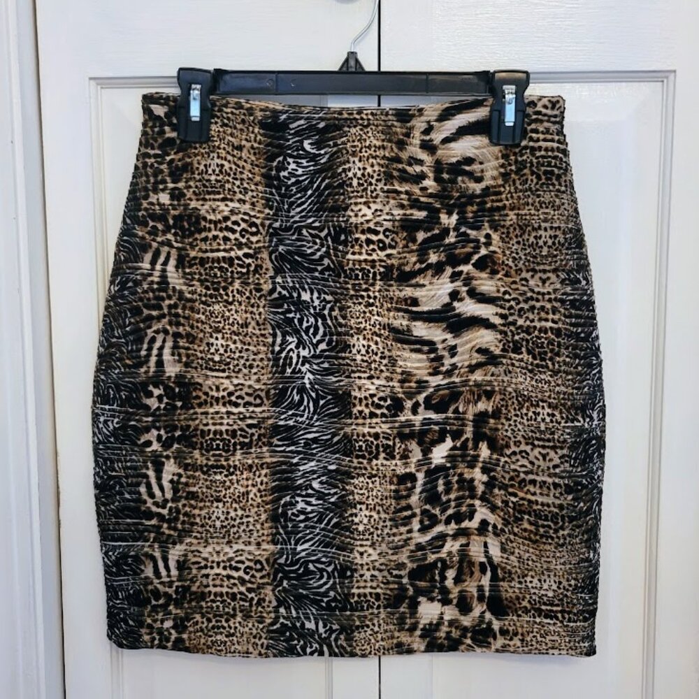 Cato Animal Print Skirt, Size Medium